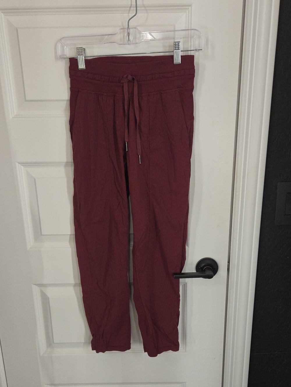 Lululemon Dance Studio Burgundy Drawstring Pants Size 0 NWOT